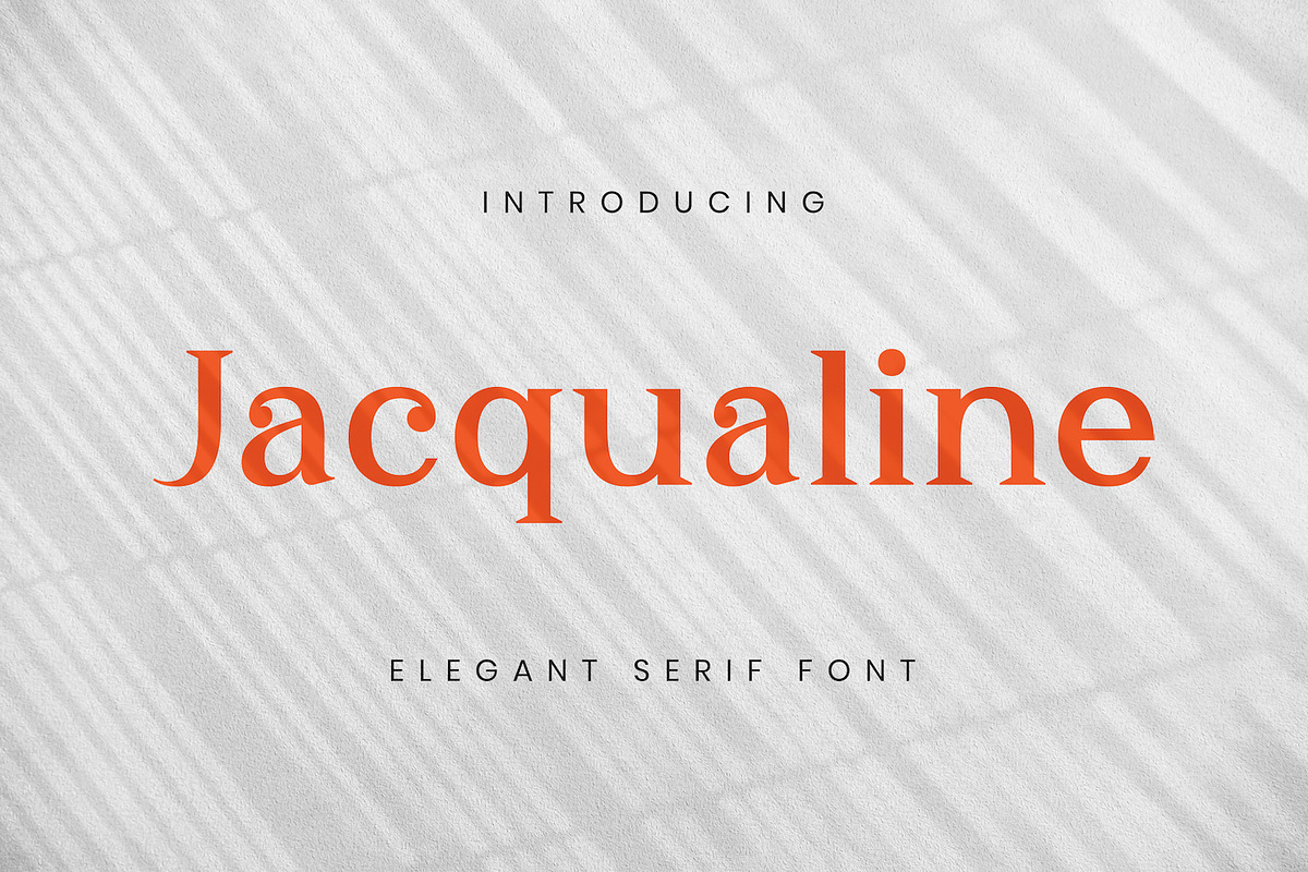 Jacqualine, a Serif Font by Imoodev (Photo 1 of 5)