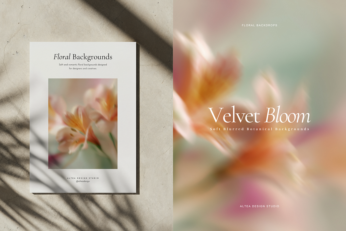 Dreamy Floral Blurred Backgrounds, a Background Graphic by Altea Design Studio (Photo 6 of 16)