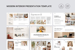 Modern Interior Google Slides Design