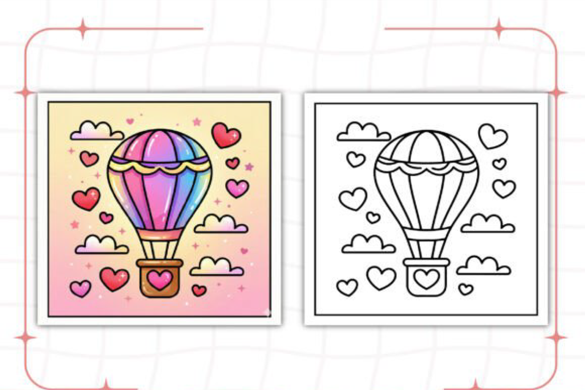 Hearts of Love Coloring Book, an Illustration by Ink Gallery (Photo 2 of 9)