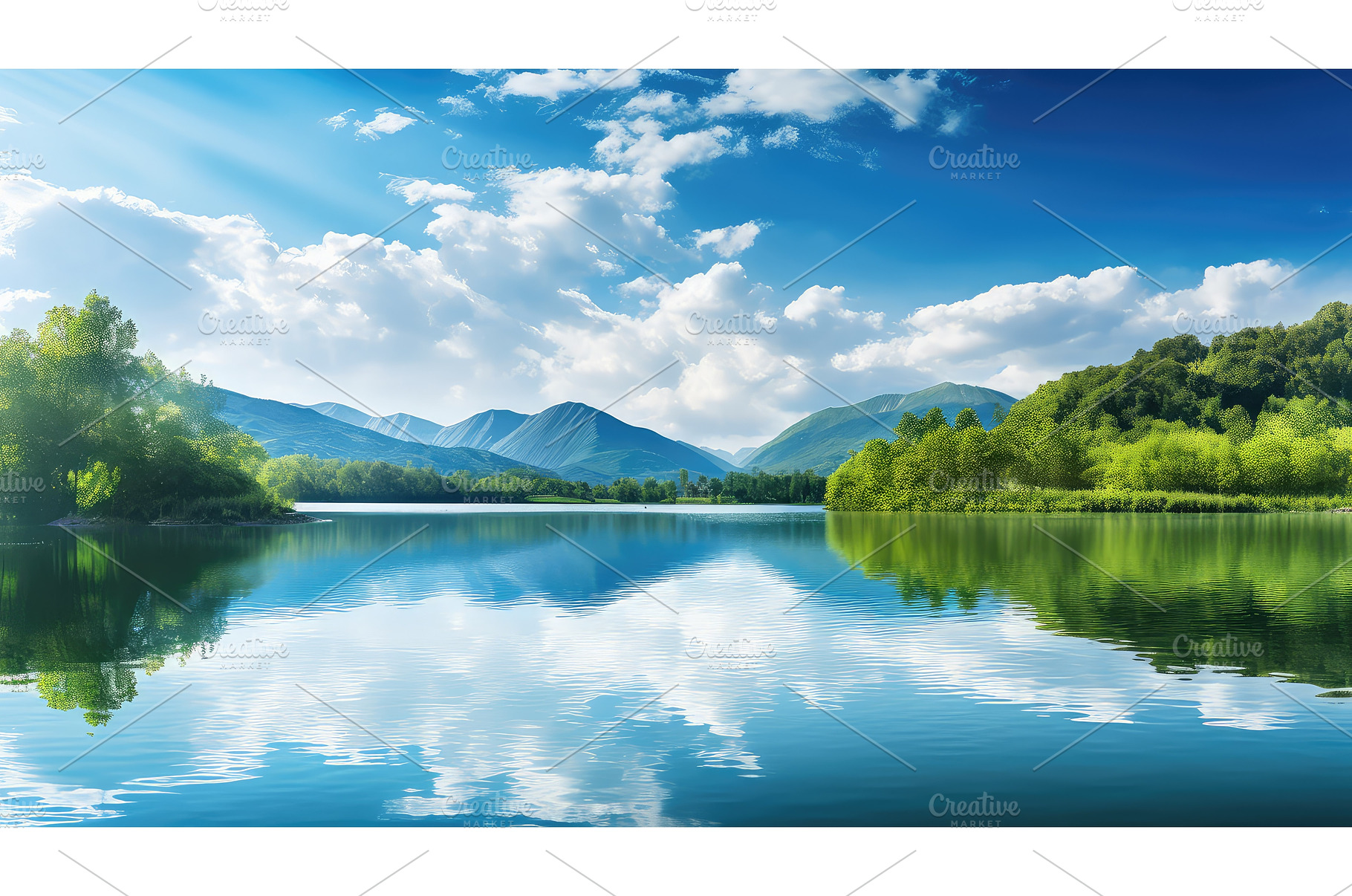 floral blue spring background ai, a Nature Photo by pikepicture
