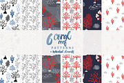 6 Coral Reef Patterns, a Pattern Graphic by Petite Salade (Thumbnail 1 of 9)