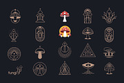 Mushroom logo design symbols, a Decorative Illustration by Noires (Thumbnail 6 of 6)