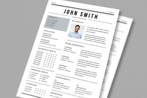 Newspaper Style Resume Template