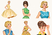 Retro Glamour Midcentury Women, a Person Illustration by BusyDaydesign (Thumbnail 6 of 9)