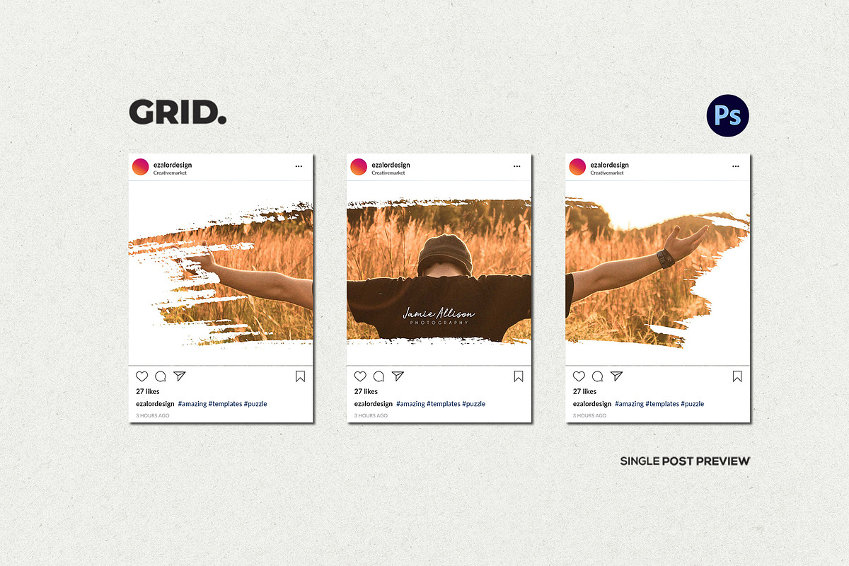 Agenda Insta Grid (Triple Posts), a Social Media Template by Analogi Studio (Photo 6 of 13)