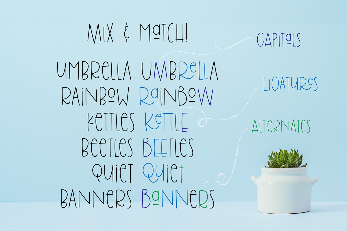 Brolly Fight, a playful wonky font, a Handwritten Font by Rachel White Art (Photo 12 of 12)