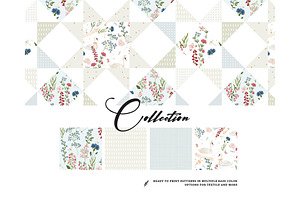 Swan Quilt Floral Patchwork pattern