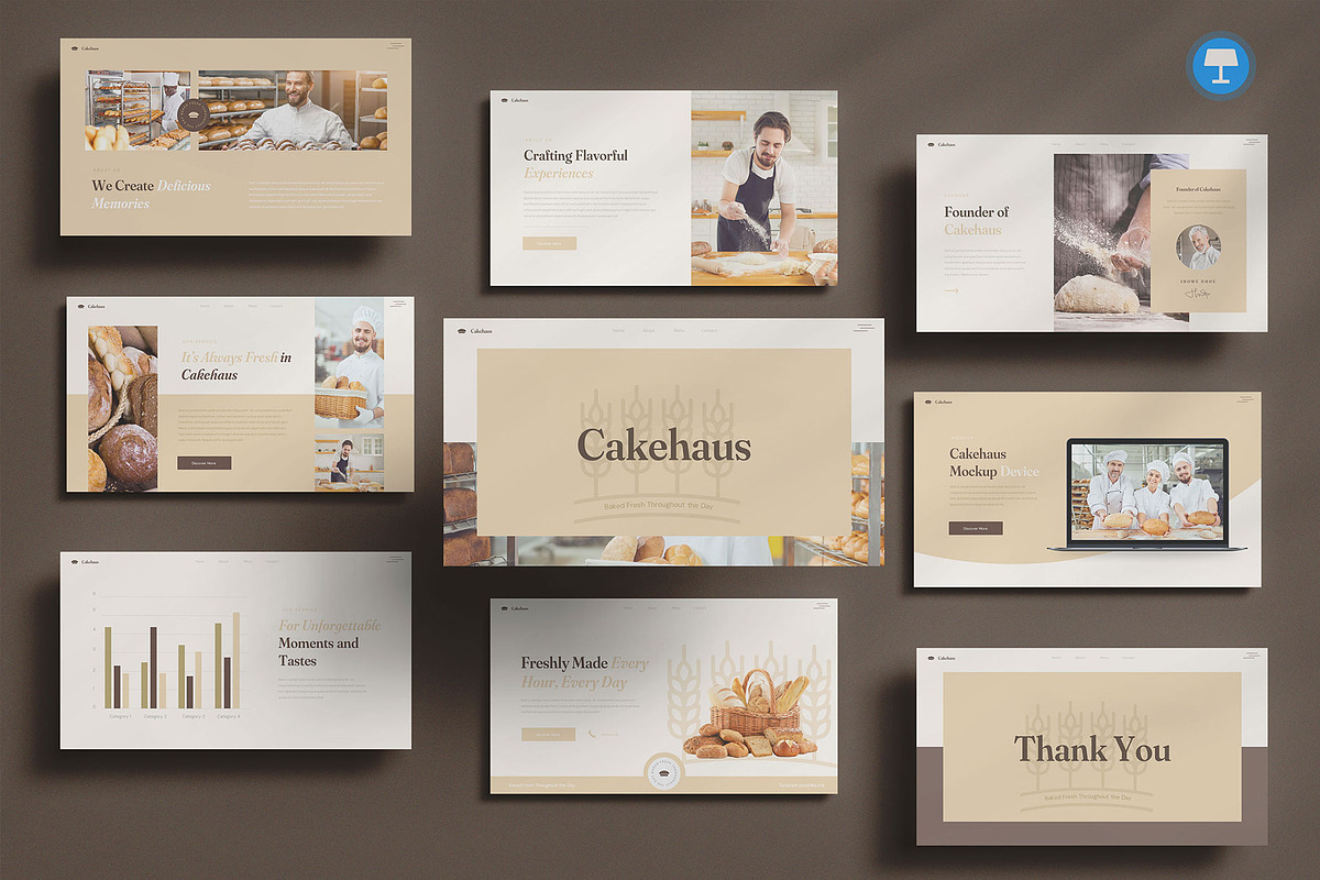 Bakery and Pastry Keynote, a Presentation Template by Pixslides (Photo 1 of 6)