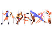 Sexy dancers perform pole dance set, a Person Illustration by Good Studio (Thumbnail 2 of 7)