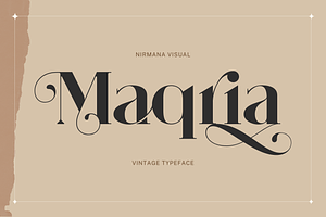 Maqria Vintage - Branding Logo Font