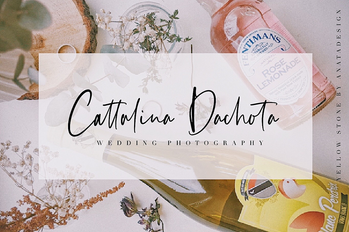 Sale 20% // Yellow Stone, a Script Font by Anatadesign (Photo 5 of 14)