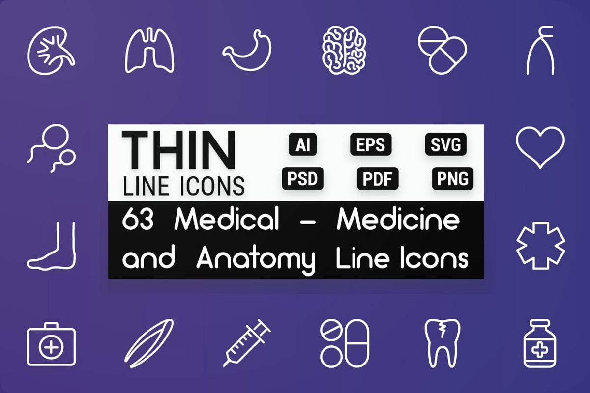 Medical - Medicine & Anatomy Icons, an Icon by FlatLineIcons (Photo 1 of 4)