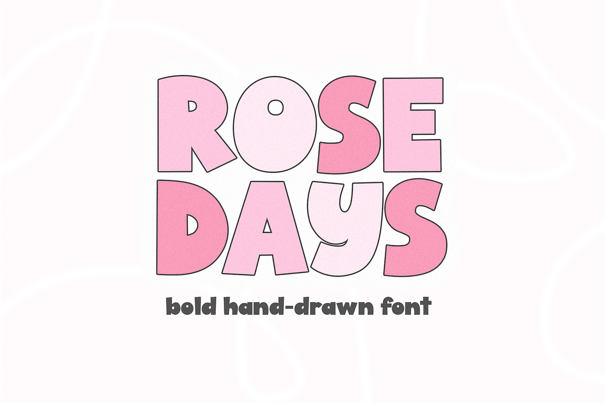 Rose Days | Cute Bold Font, a Sans Serif Font by KA Designs (Photo 1 of 10)
