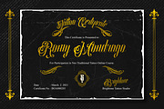 Astolfo -  Tattoo Font, a Script Font by Brightone (Thumbnail 3 of 9)