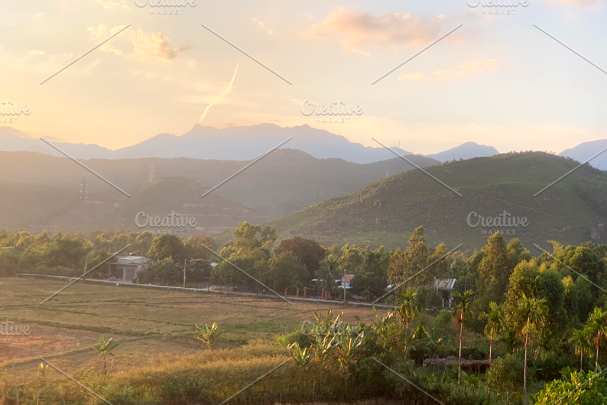 Beautiful Nature Sunset Warm Golden, a Background Photo by 3D assets for your awesom (Photo 1 of 3)