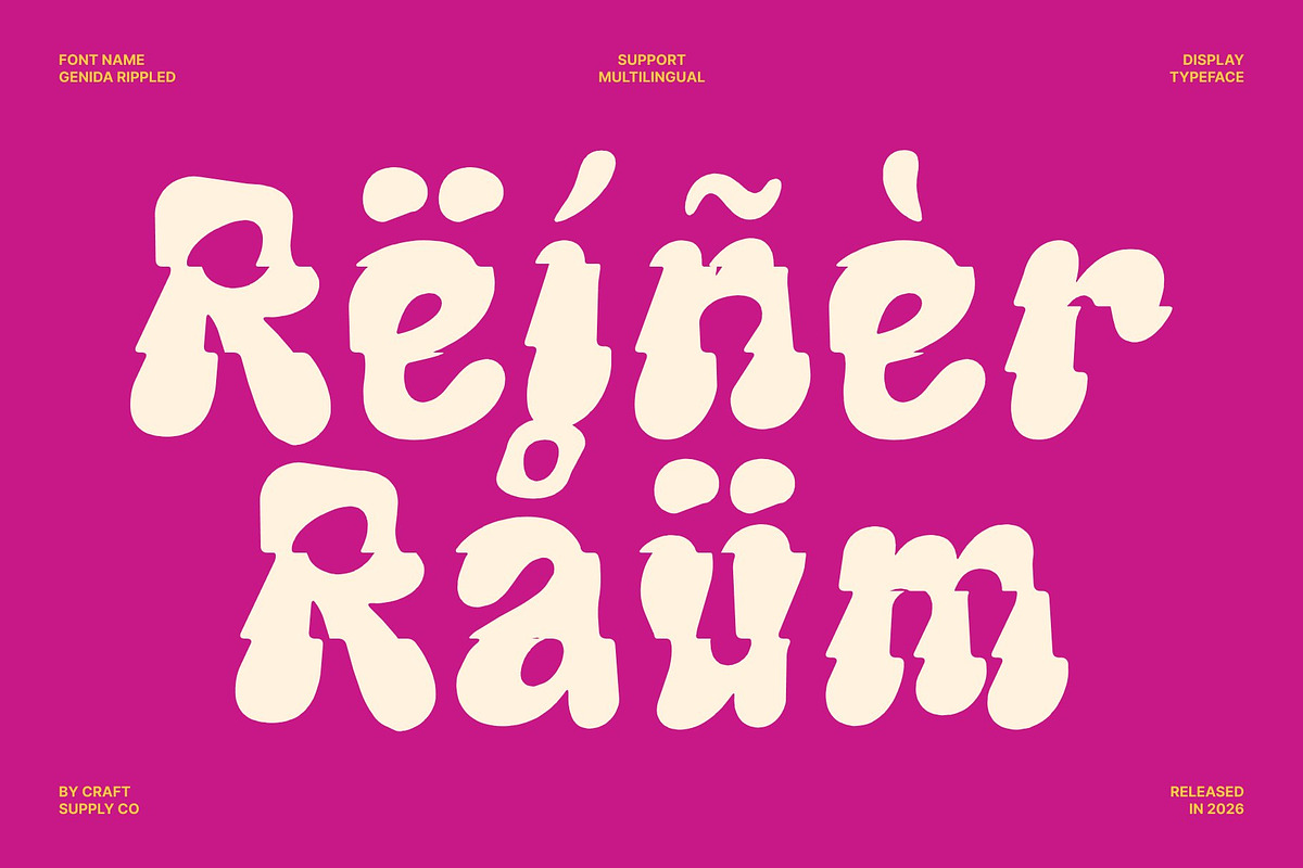 Genida Rippled, a Sans Serif Font by Craft Supply Co. (Photo 7 of 8)