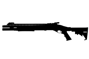 Shotgun vector silhouette