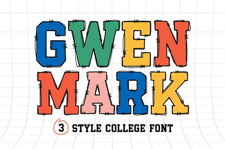 Gwen Mark - Varsity College Font, a Serif Font by Jozoor