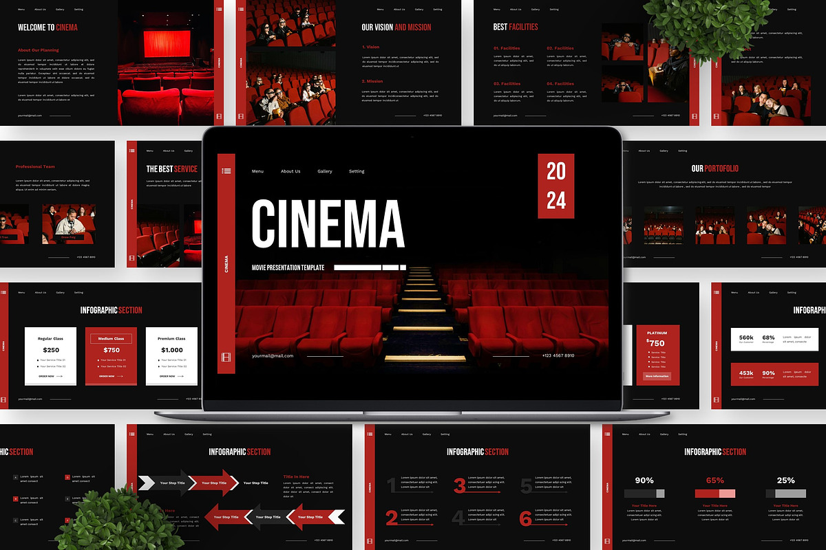 Cinema - Movie Keynote Templates, a Presentation Template by Deepslide Studio (Photo 2 of 6)