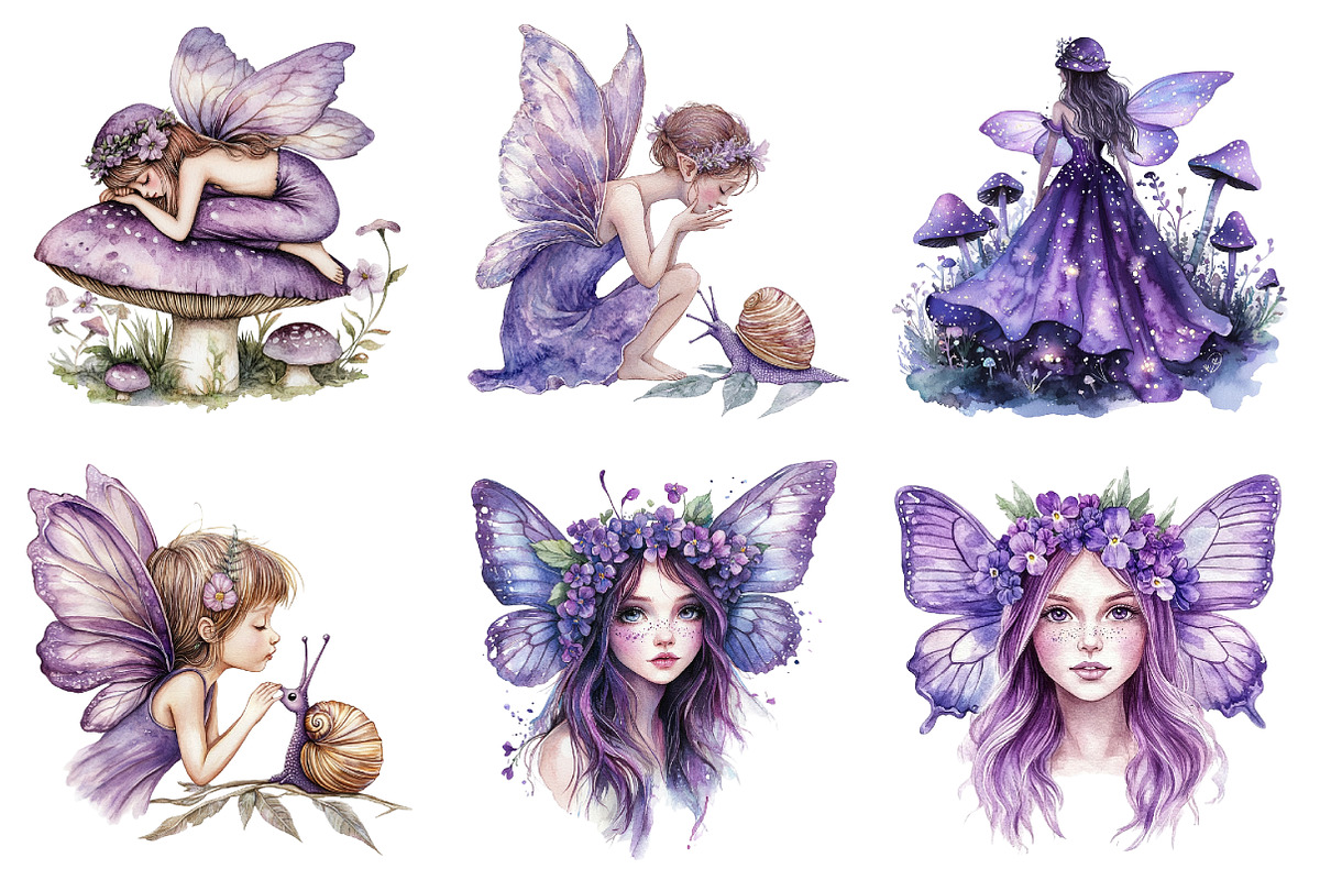Watercolor Magical Garden, a Seasonal Illustration by DreamArtGraphic (Photo 3 of 4)