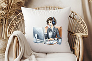 Watercolor Black Boss Lady Clipart, an Illustration by Libby Wishes (Thumbnail 5 of 10)
