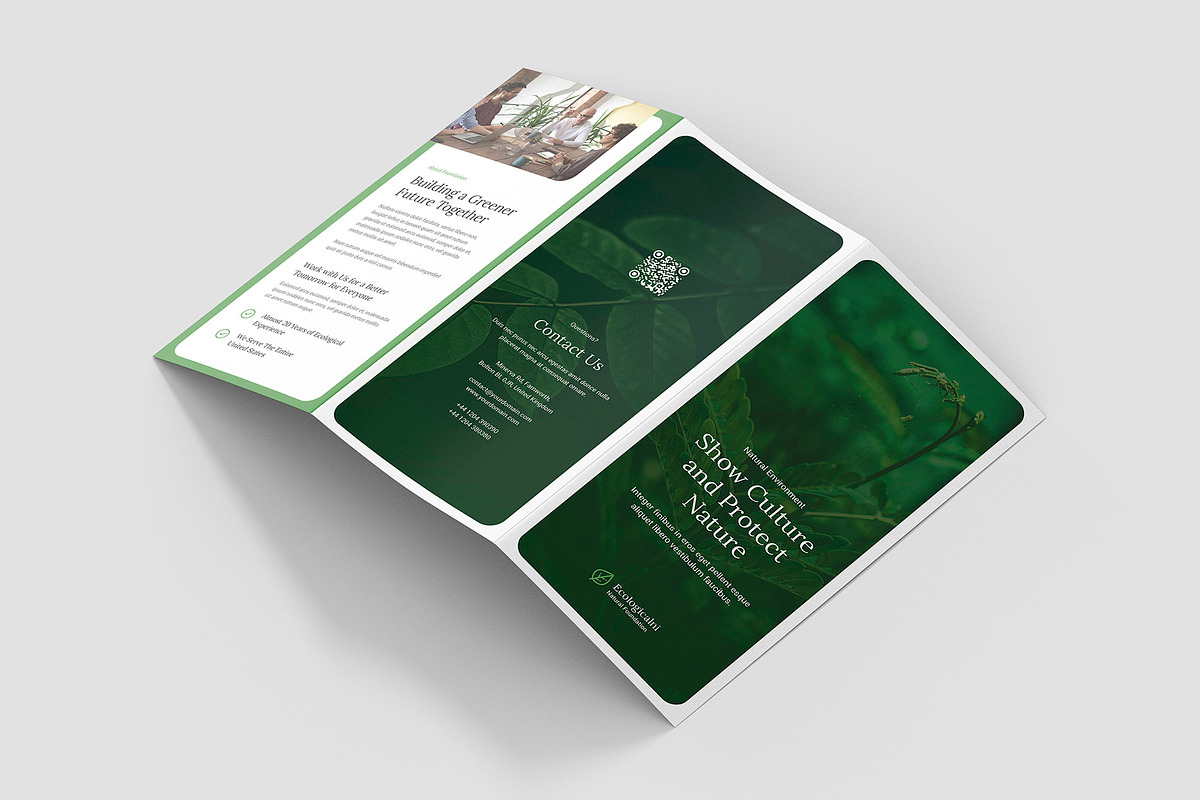 Ecology Brochure Tri-Fold Template, a Brochure Template by artbart (Photo 6 of 9)