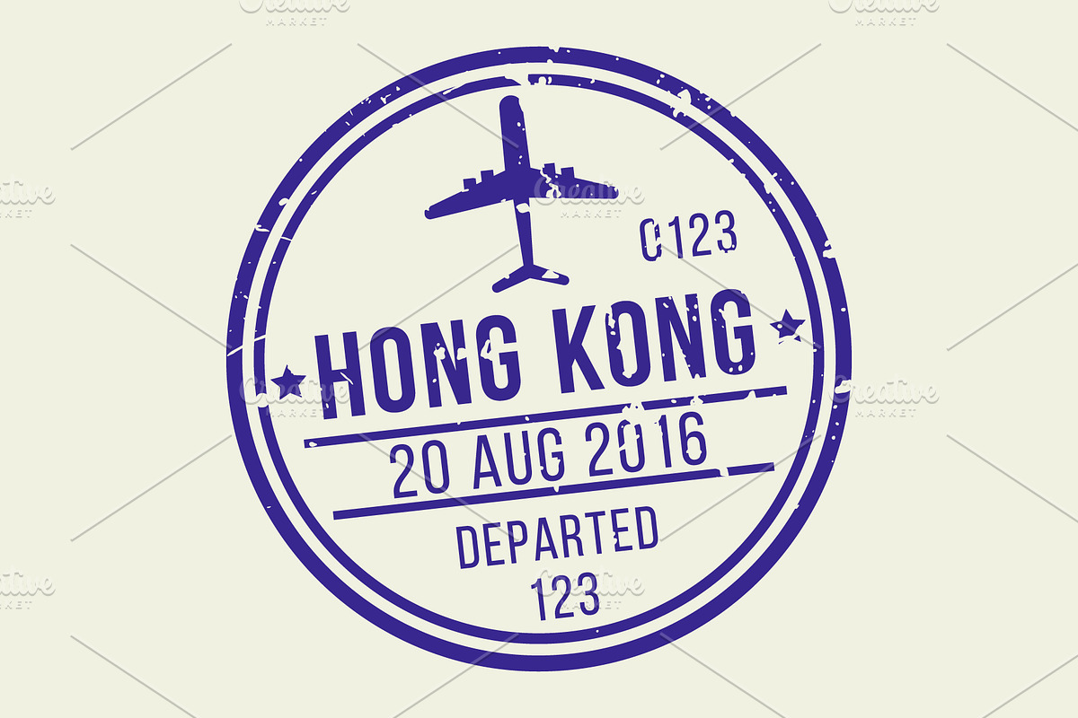 Passport Stamps & Travel Visa Signs, a Transportation Illustration by Kaushal Jangid (Photo 3 of 14)