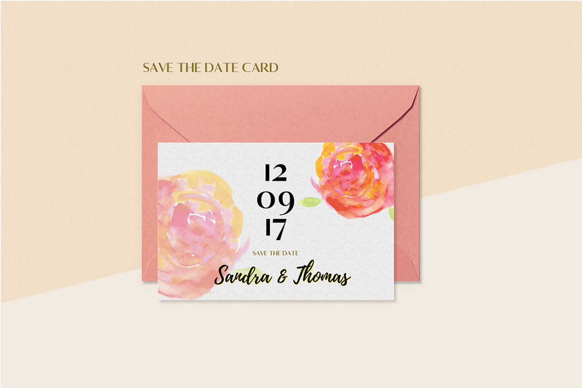 Floral Wedding Invitation Set, an Invitation Template by land art (Photo 22 of 24)