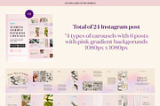 Pink Gradient Instagram Bundle, a Social Media Template by Alice Store (Thumbnail 4 of 10)