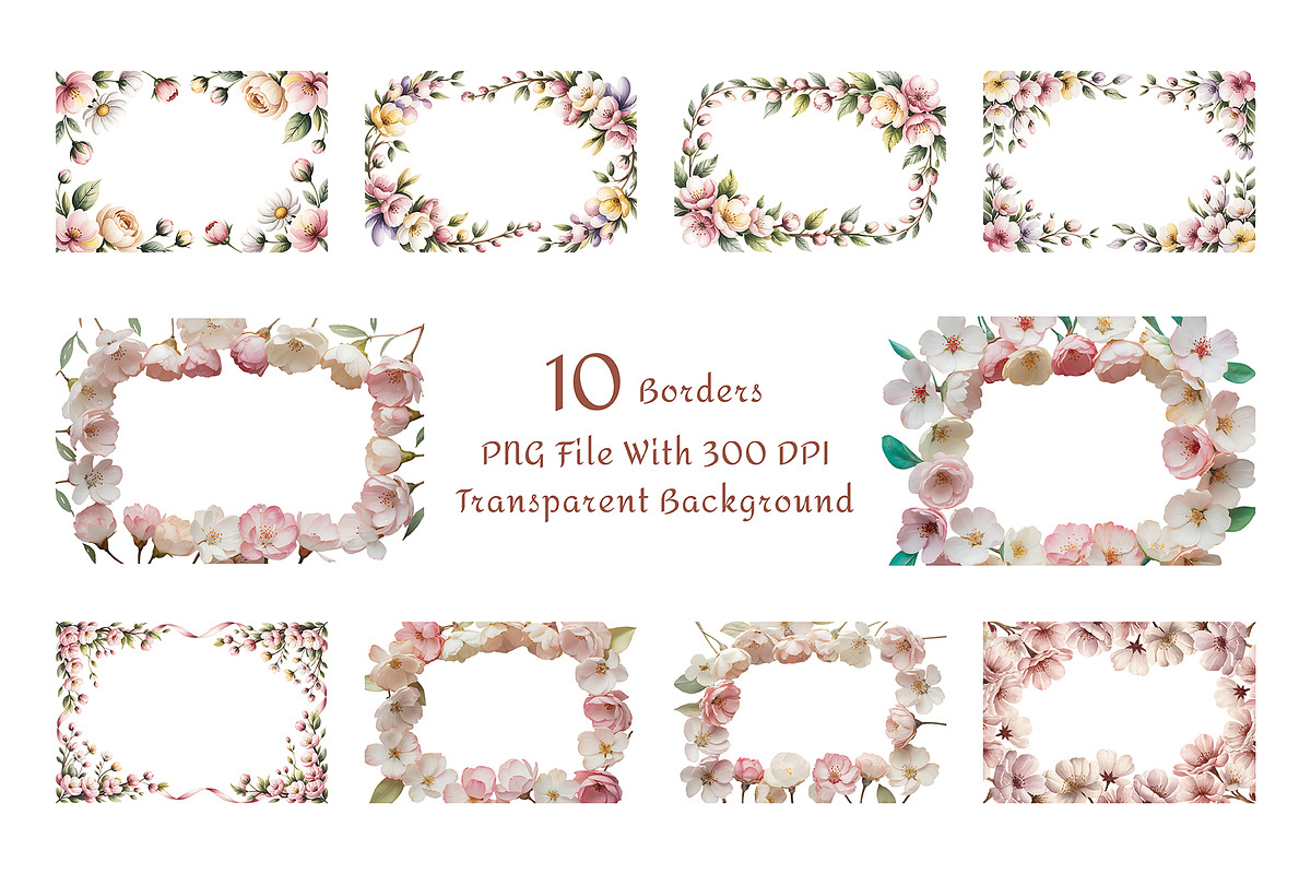 Cherry Blossom Watercolor Clipart, a Decorative Illustration by ForhadGFX (Photo 10 of 13)