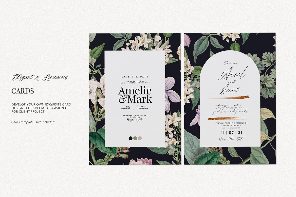 Pastel Botanical Pattern and Plants, a Pattern Graphic by likorbut (Photo 7 of 11)