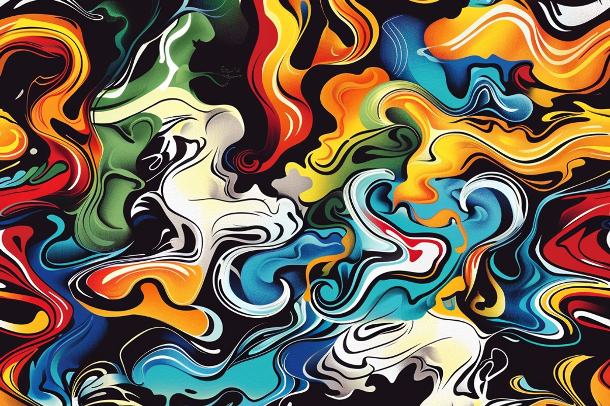Colorful Smoke, a Pattern Graphic by Printable Treasure (Photo 4 of 4)