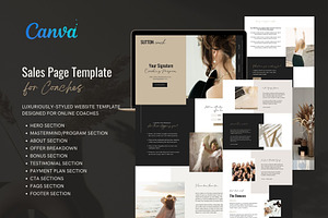 Canva Sales Page Design for Coaches