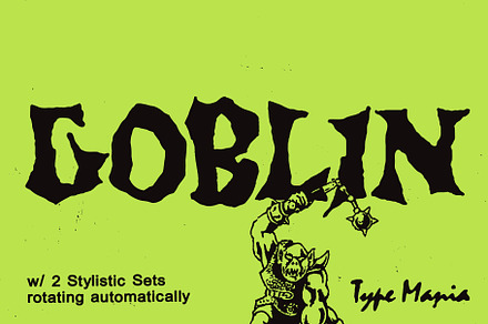 Goblin TM – Wicked Automatic Script, a Blackletter Font by Type Mania