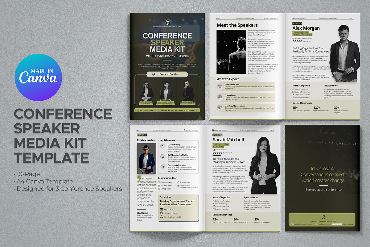 Conference Speaker Media Kit, a Brochure Template by Oshin Design (Photo 1 of 8)