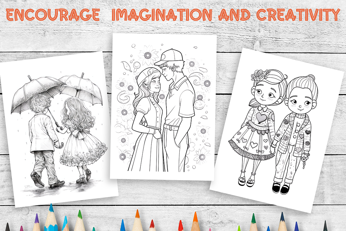 Valentine's Day Coloring Book Kids, a Seasonal Illustration by LA Design (Photo 6 of 10)