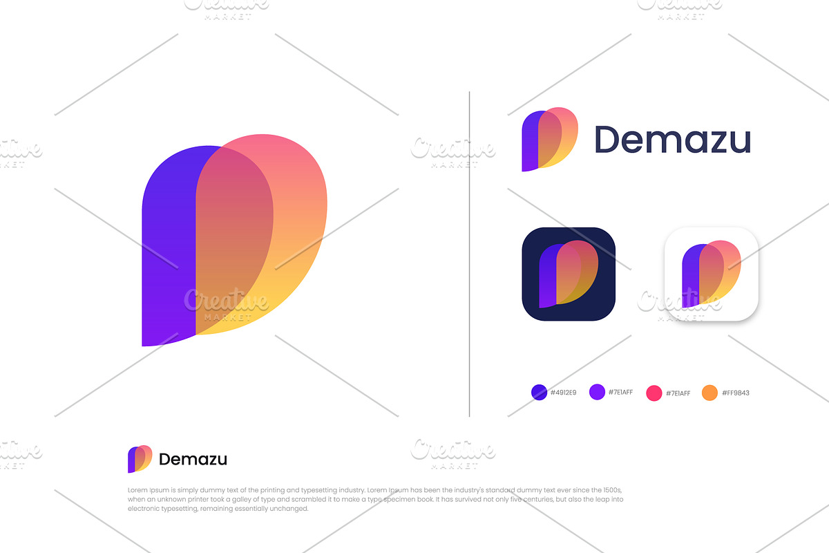 D letter modern logo, a Branding & Logo Template by Logodesignpond (Photo 1 of 4)