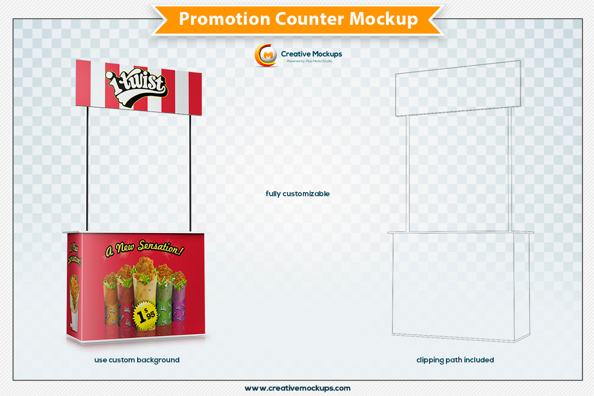 Promotion Counter Mockup, an Advertising Mockup by Plus Media (Photo 3 of 5)