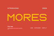 Mores - Modern Wide Sans Serif, a Sans Serif Font by TypeLogue (Thumbnail 1 of 5)