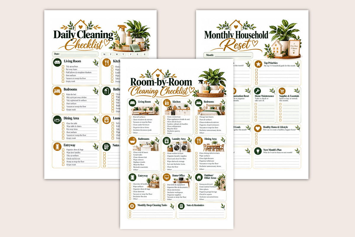 Household Flow Handbook, a Stationery Template by Designmela01 (Photo 3 of 5)
