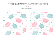 Gender Reveal Graduate Patterns Set, a Pattern Graphic by Toltemara (Thumbnail 1 of 3)