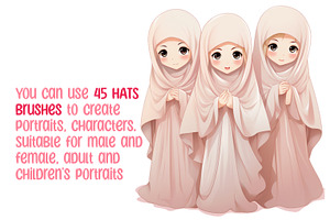 Procreate Female Muslim Hats Brushes