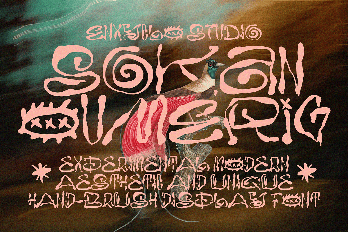 SOKAN OUMERIG — Ethnic Raw Font, a Handwritten Font by Enxyclo Studio (Photo 1 of 15)