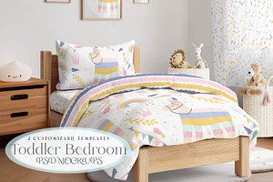 Toddler's Bedding & Wall Mockups, a Mockup by mock-ups