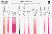Realistic Marker Procreate Brushes, a Brush Add-On by Julia Dreams (Thumbnail 3 of 9)