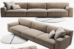 Paris-Seoul Sofa 3 3d Model