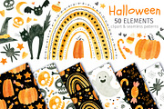 Orange Halloween Clipart & Patterns, an Object Graphic by Valin Malin (Thumbnail 1 of 14)
