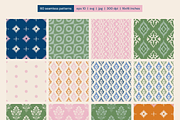 IKAT PRINTS ethnic textured patterns, a Pattern Graphic by SappiStudio (Thumbnail 2 of 14)