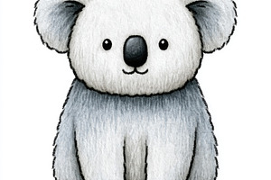 Cute koala doodle illustration, an Animal Photo by José Manuel Gelpi